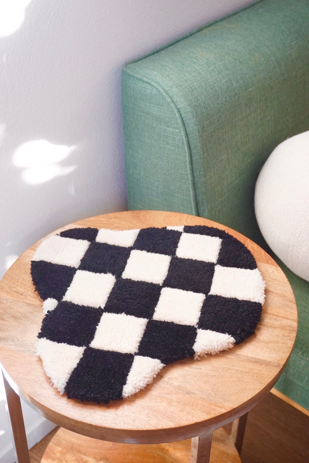 Checkered Blob Table Rug