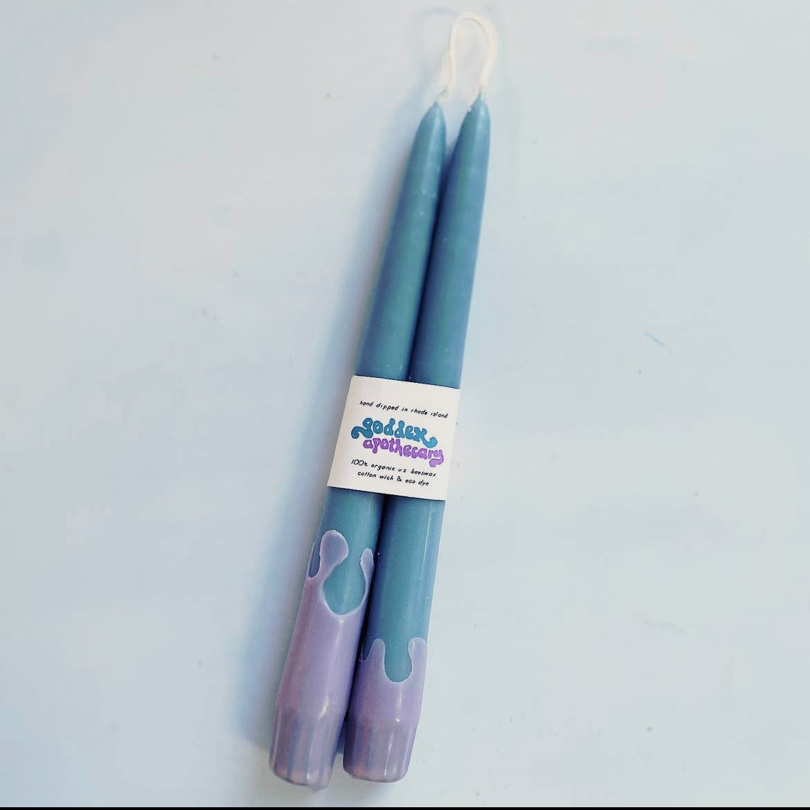 Wavy Beeswax 9” Taper Candles